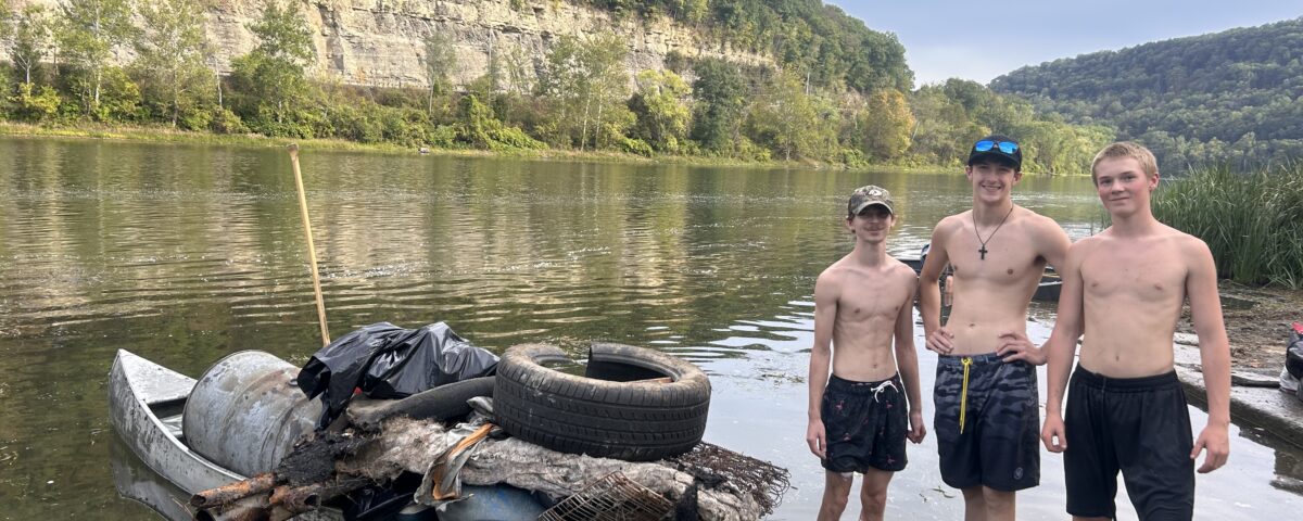 Allegheny River cleanup, Venango County, organized by the Venango County Conservation District, International Coastal Cleanup, 2025