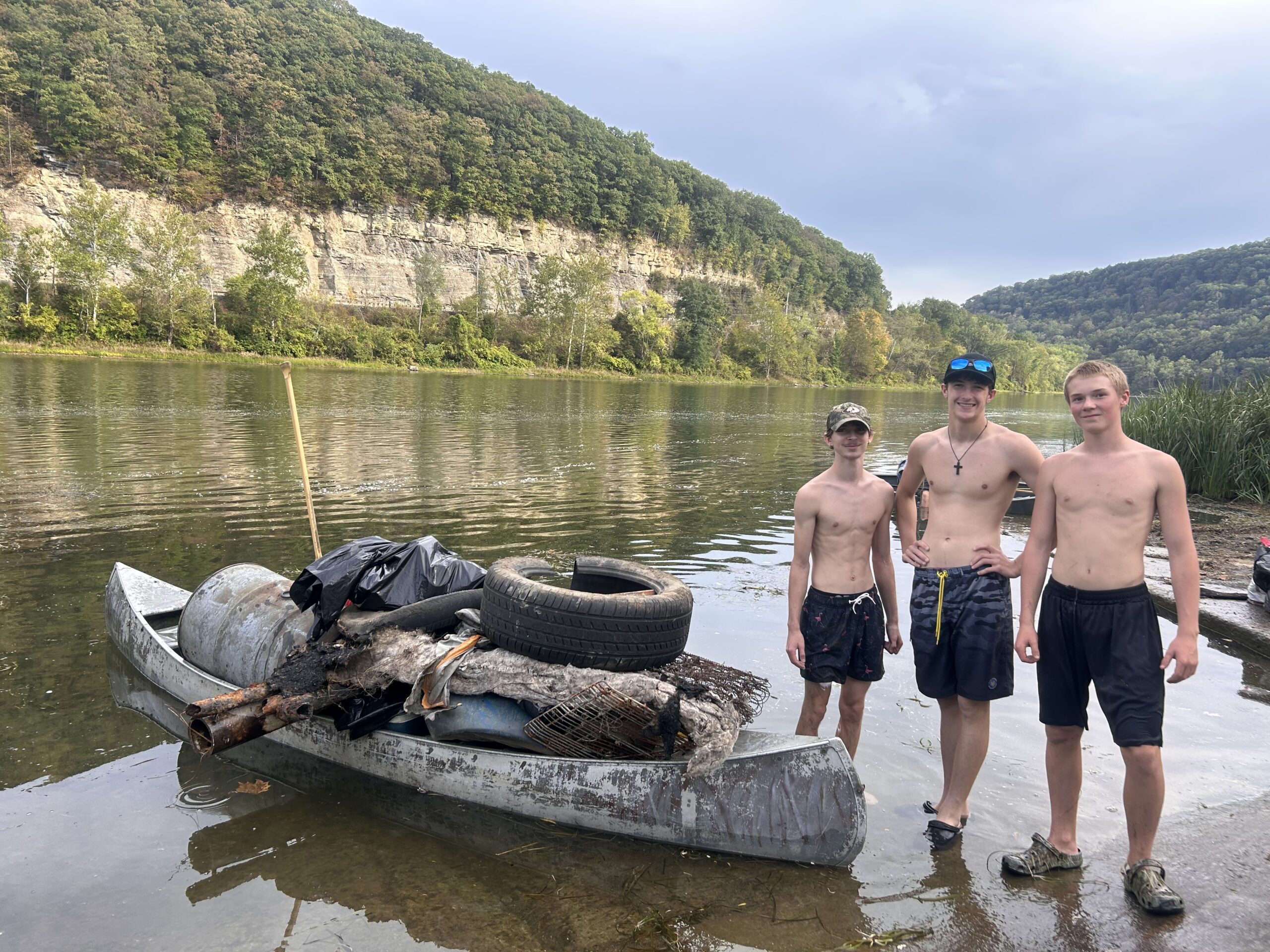 Allegheny River cleanup, Venango County, organized by the Venango County Conservation District, International Coastal Cleanup, 2025