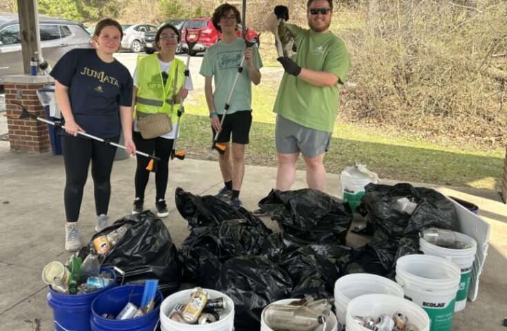 Juniata College students participated in a campus-wide cleanup as part of Pick Up Pennsylvania, the state’s largest community improvement initiative.