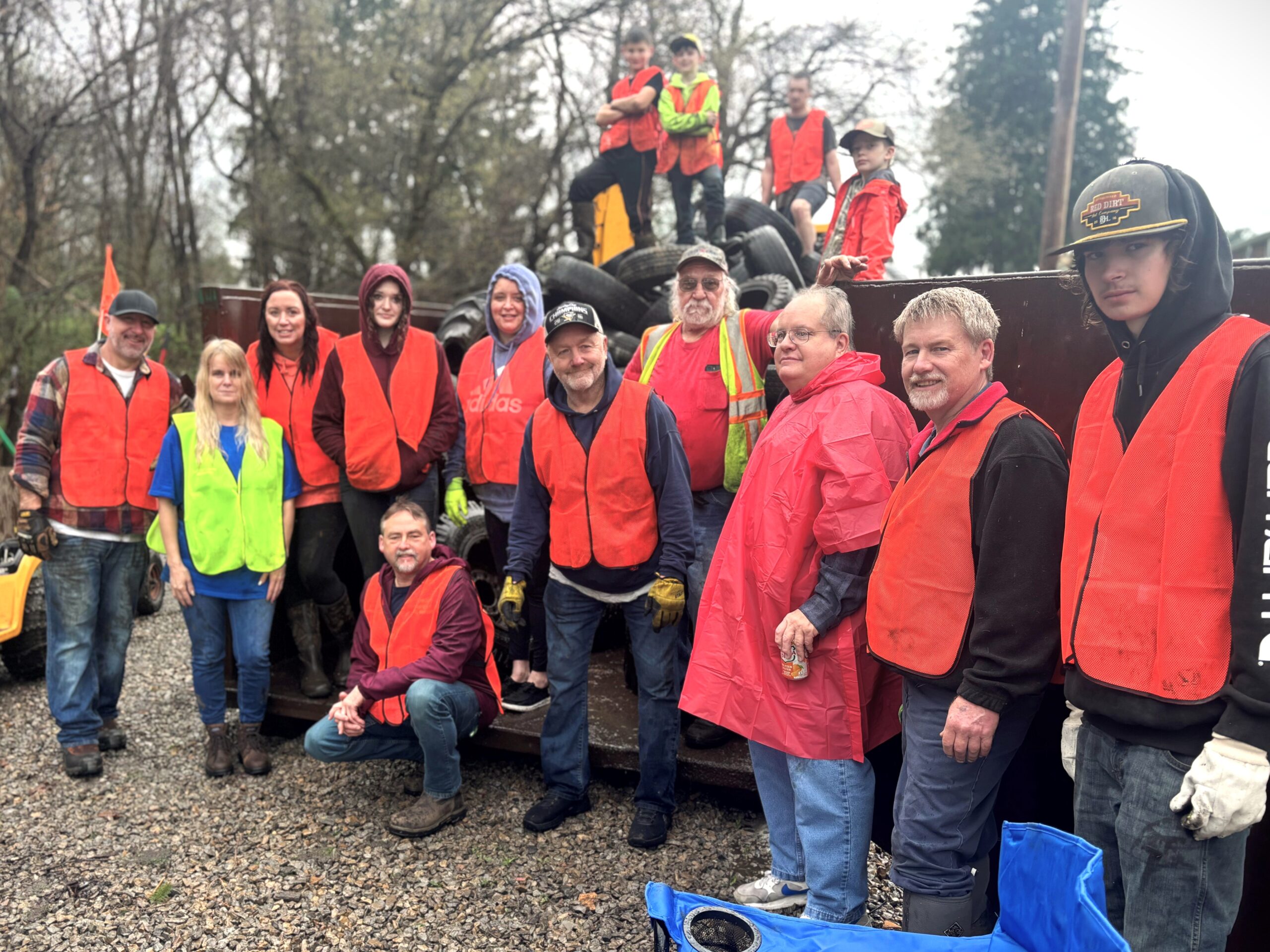 Keep Fayette County Green volunteers at an illegal dump cleanup in 2025.