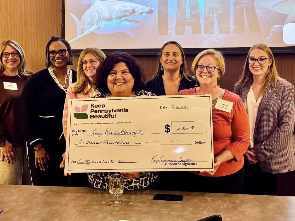 Keep Reading Beautiful receives the Investment Award during the Shark Tank competition at the 2026 Keep Pennsylvania Beautiful Conference.