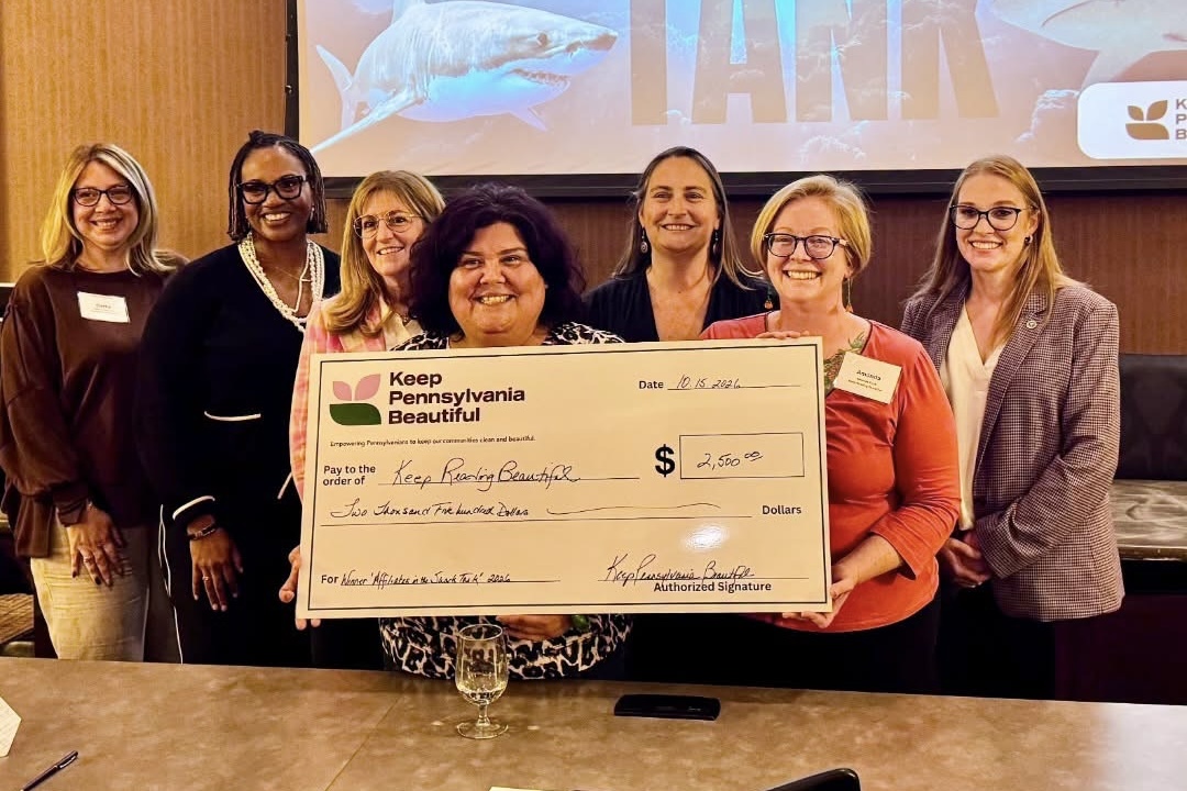 Keep Reading Beautiful receives the Investment Award during the Shark Tank competition at the 2026 Keep Pennsylvania Beautiful Conference.